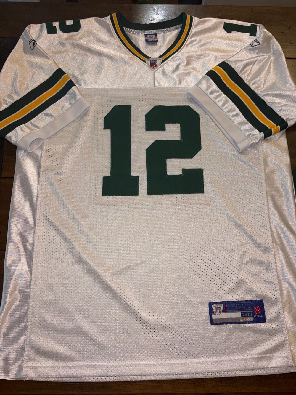 Reebok NFL Green Bay Packers Aaron Rodgers #12 Football Jersey - White/Green